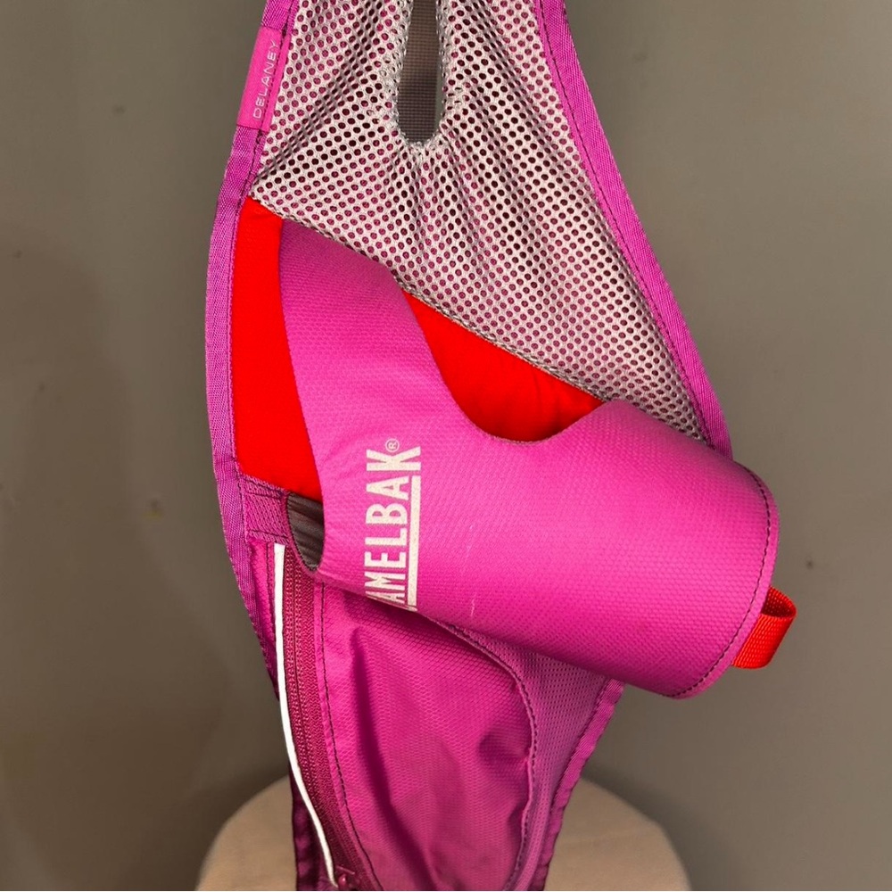 Camel Back Water Bottle Running Belt Purple and Red